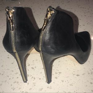 BCBG Zipper Heel Black Pump